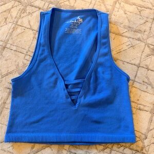 Free People Intimately Strapped Crop Blue